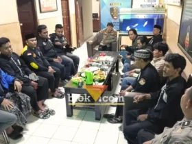 Kegiatan Mitigasi Pemeliharaan Kamtibmas bersama para tokoh perguruan silat tingkat ranting se-Kecamatan Pacet yang digelar di Mako Polsek Pacet. (foto: blok-a.com/Syahrul Wijaya)