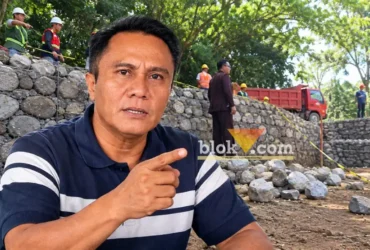 Pemerhati pembangunan, Mariono S Budi soroti pembangunan Ecopark Joko Pangon (foto: blok-a.com/Fajar)