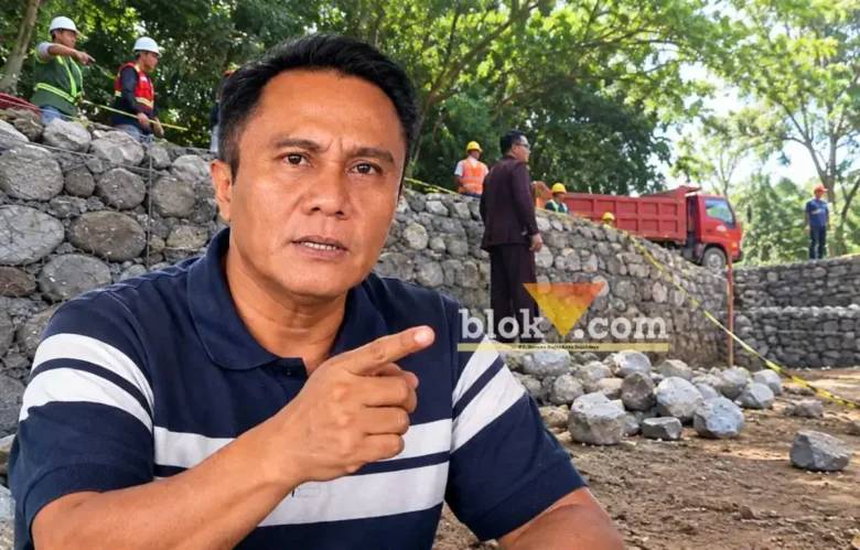 Pemerhati pembangunan, Mariono S Budi soroti pembangunan Ecopark Joko Pangon (foto: blok-a.com/Fajar)