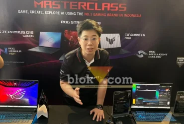 Product Marketing ASUS ROG Indonesia, Vania Margonoharto saat menjelaskan Local AI dalam acara ROG AI Masterclass di Hotel Aston, Kota Malang. (foto: blok-a.com/ M Berril Labiq)