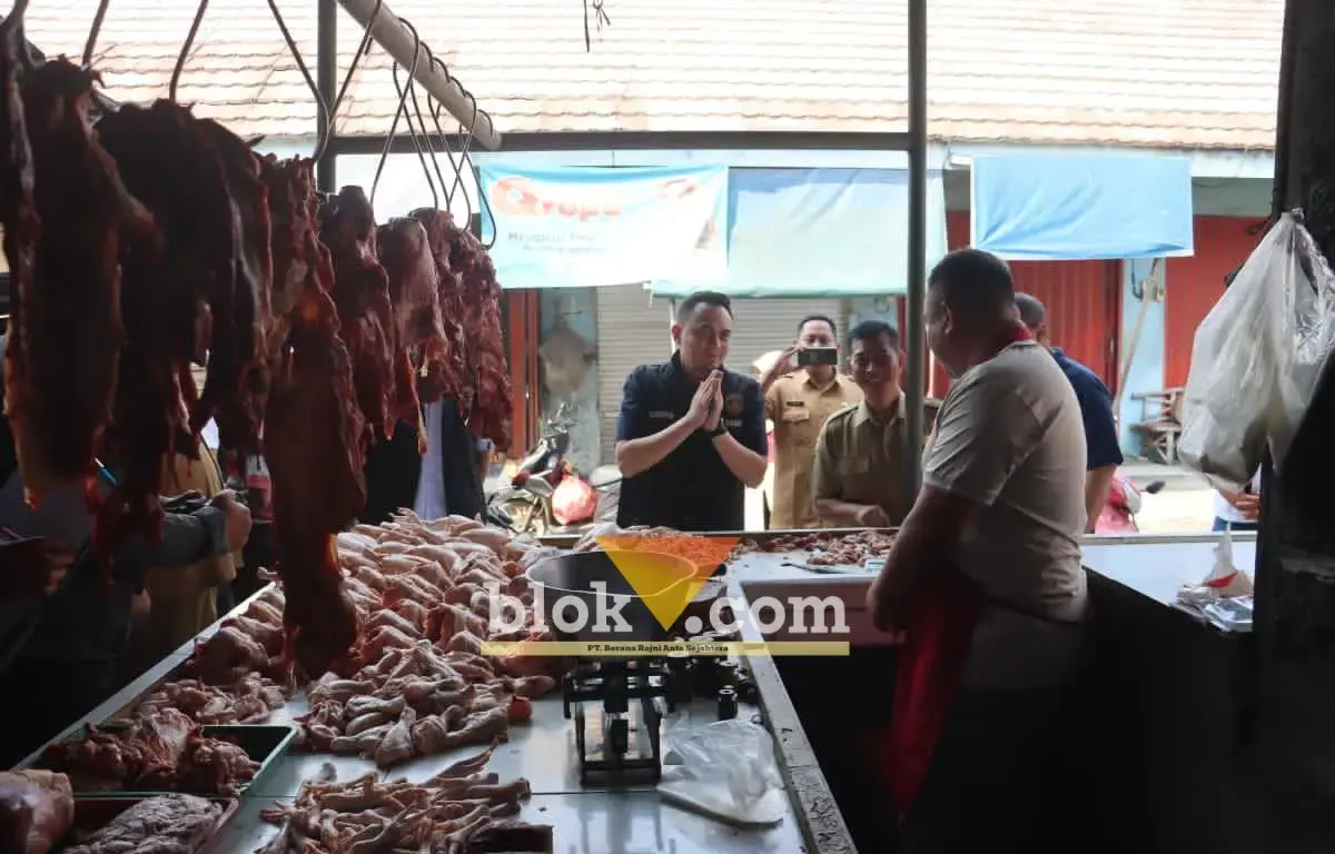 Harga Daging dan Ayam Naik, Satgas Pangan Sidak Pasar Mojosari