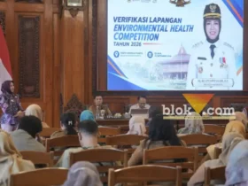 Wali Kota Mojokerto menyambut kedatangan Tim Verifikasi EHC 2026 di Sabha Mandala Madya Balai Kota Mojokerto. (foto: blok-a.com/Syahrul Wijaya)