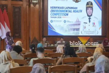 Wali Kota Mojokerto menyambut kedatangan Tim Verifikasi EHC 2026 di Sabha Mandala Madya Balai Kota Mojokerto. (foto: blok-a.com/Syahrul Wijaya)
