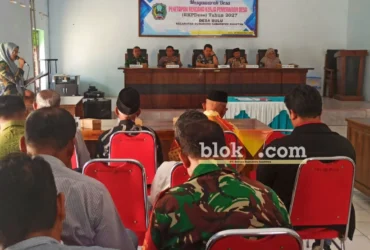 Musdes penetapan RKPDes Desa Bulu, Kecamatan Sukomoro, Kabupaten Magetan (foto: Blok-a.com/Nanda Bagoes)