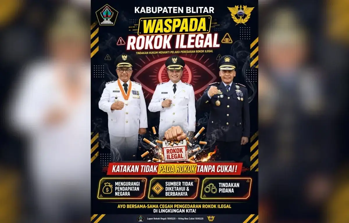 Pemkab Blitar & Bea Cukai Gaungkan Kampanye “Waspada Rokok Ilegal”
