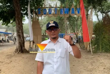 Camat Bantur, Bayu Jatmiko, sebut gelaran South Wave jadi momentuk dongkrak ekonomi Malang Selatan (foto: blok-a.com / Yogga Ardiawan)