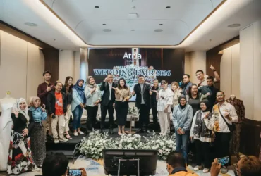 Foto bersama usai press conference Wedding Fair 2026 Atria Hotel Malang (foto: Atria Hotel for Blok-a.com)