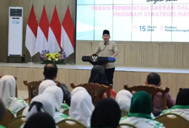 Gus Fawait dalam Rapat Koordinasi Pusat dan Daerah di Pendopo Wahyawibawagraha Kabupaten Jember, Kamis (15/10/2026) (foto: istimewa)