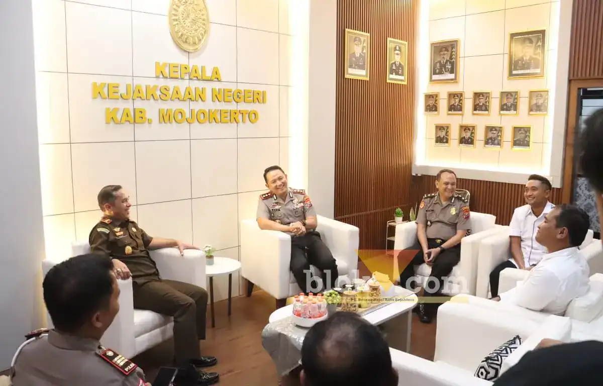 Kapolres Mojokerto Perkuat Sinergi APH, Sambangi Kejari dan Pengadilan Negeri