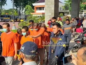 Komplotan curanmor diringkus Polres Gresik (foto: blok-a.com/Ivan)