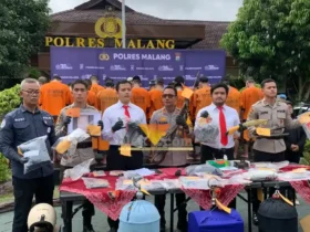 Operasi Sikat Semeru 2026, Polres Malang ungkap 273 kasus dan amankan 129 tersangka (foto: blok-a.com / Yogga Ardiawan)