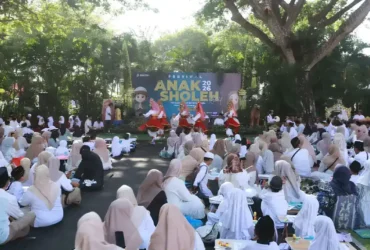 Sebanyak 665 pelajar dari jenjang TK hingga SMP se-Banyuwangi mengikuti festival Anak Sholeh 2026. (foto: blok-a.com/Istimewa)