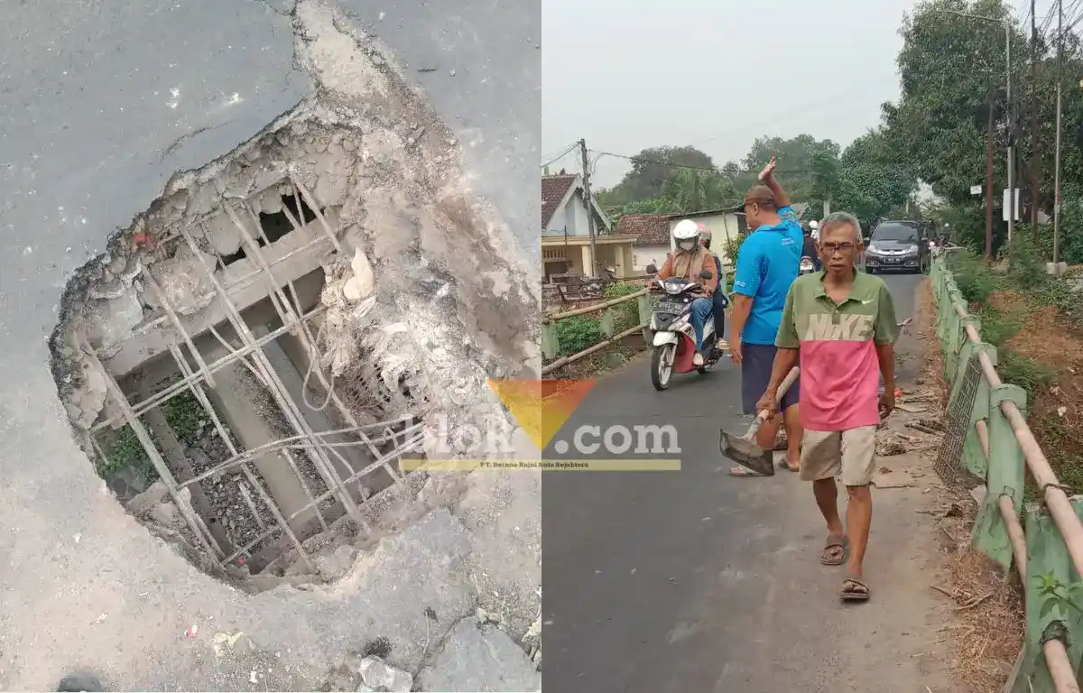 Jembatan Penghubung Jombang–Mojokerto Jebol, Warga Khawatir Ambruk