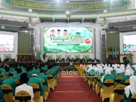 Mahasiswa baru Unisma mengikuti pembukaan Halaqoh Diniyah 2026, Kamis (1/10/2026). (blok-a.com / M Berril Labiq)