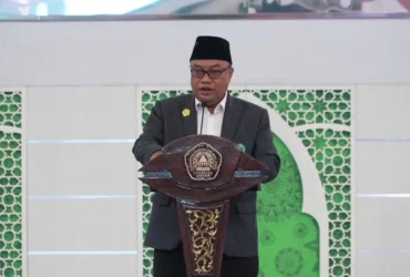 Rektor Universitas Islam Malang (Unisma), Prof Junaidi saat menyampaikan sambutan di Master Maba Unisma 2026. (Youtube Unisma)